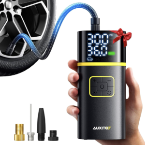 AUXITO AS1 Portable Tire Inflator 150PSI Fast Air Compressor with LED Light & Pressure Gauge