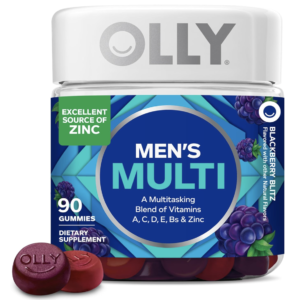 OLLY Men’s Multivitamin Gummies 90 Count Daily Vitamins A C D E B Zinc